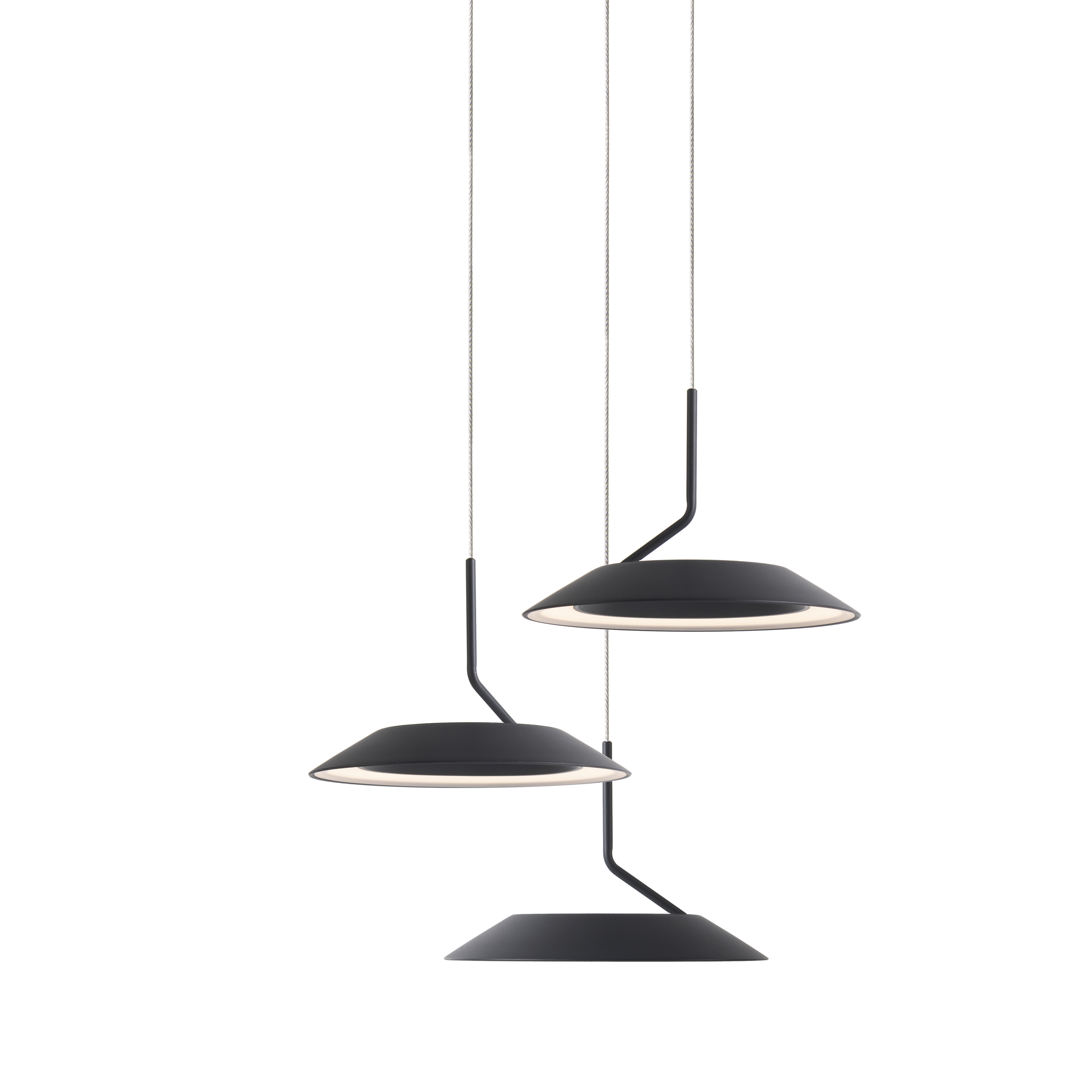 Royyo LED 12 inch Matte black Pendant Ceiling Light